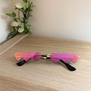Pink Heart Fashion Sunglasses